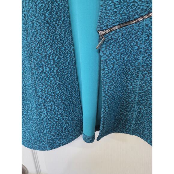 Eva Varro Teal Barcelona Handcrafted Zipper Jacket, Small - Picture 7 of 13